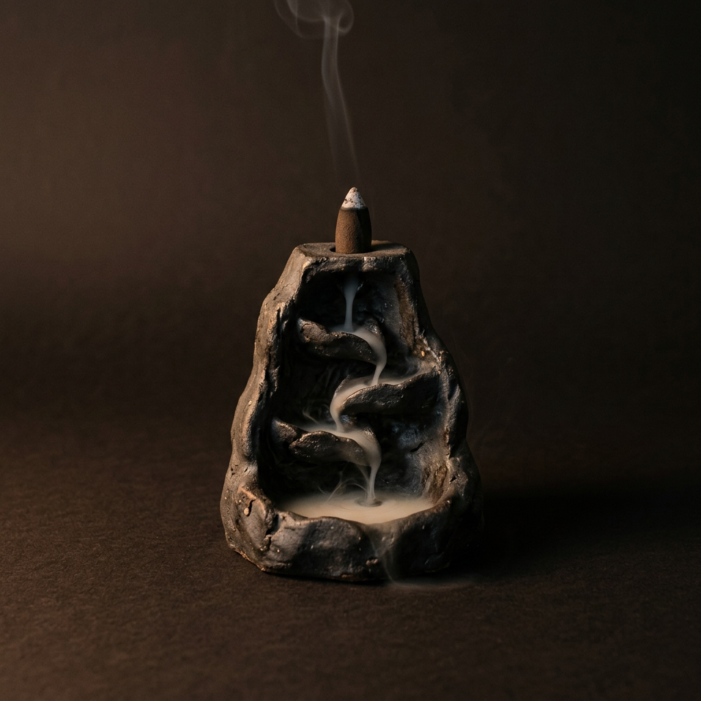 Charcoal glaze backflow incense burner
